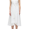 Crisscross Back Midi Dress - White