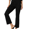 Faye Flare Cropped Ponte Knit Pant - Black