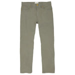 Displayed on a white background, the Canvas Slim Straight 5-Pocket Pant by Sid Mashburn is crafted from a cotton and canapa blend. This stylish piece features their iconic 5-pocket design with a button and zipper closure in light gray.