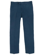 Sid Mashburn Sport Trouser: mid-rise, straight-leg blue dress pants in a cotton-canapa blend with belt loops, front button, and zip fly for a tailored look.