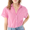 Agnes Shirt - Pink/Red Stripe Summer Cloth
