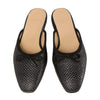 Joy Basketweave Mule - Black
