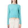Shrunken Crew Cashmere Sweater - Glacier Blue