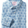 Men's Printed Linen Shirt - Sand Dollar Blue