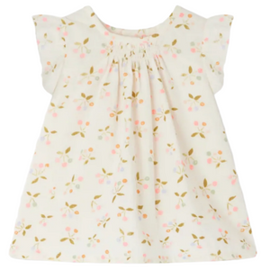 The Bonpoint Baby Girls' and Girls' Narni Blouse features a cherry print and comes in organic cotton.