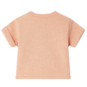 The Bonpoint Baby Girls' Clelie T-shirt with Cherry Motif, made from Liberty Fabrics in organic cotton, is shown from the back against a white background.