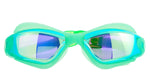 Discover Bling2O's Time to Explore Swim Goggles for kids, featuring green mirrored lenses and a comfy fit—ideal for young swimmers. Shown on a white background.