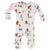 Baby Boys' 2-Way Zipper Footie - Sweet Brown Bears