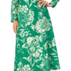 Long Sleeve Floral Day Dress - Floral Toile