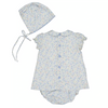 Baby Girls' Violette Floral Short Puff Baby Set - Blue