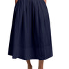 Austin Skirt Cotton Sateen - Navy