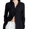 Cami Shirt Crinkle Viscose - Black