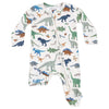 Baby Boys' 2-Way Zipper Footie - Washy Dinos