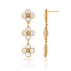 Berry Clover Linear Earrings - Mother of Pearl