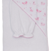 Puppy Paws Hooded Towel w/ Mitt Set - White/Pink