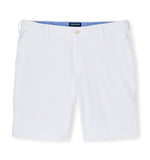 The Surge Performance Short by Peter Millar are white men's shorts featuring belt loops, button closure, and front pockets, with moisture-wicking fabric to keep you comfortable and dry.