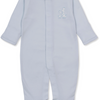 Baby Giraffe Laughs Footie - Light Blue