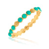 Berry Gem Hinged Bangle - Turquoise