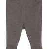 Newborn Rib Pants with Feet - Soil