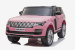 The Freddo Range Rover HSE Ride-On in pink features realistic detailing and is displayed against a white background.