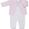 Baby Premier Noah's Ark Footie with Jacket Set - White/Pink