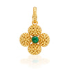 Berry Clover Double Sided Pendant - Malachite