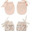 No Scratch Mittens, Set of 2 - Floral Vine/Dusty Rose