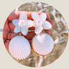 La Mer Shell Earrings - White- FINAL SALE