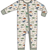 Baby 2-Way Zipper Romper - Washy Dinos