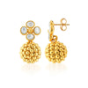 Berry Clover Drop Earrings - Mother of Pearl