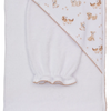 Puppy Paws Hooded Towel w/ Mitt Set - White/Brown