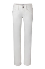Front view of Boys' Brady Slim Jean by DL1961, featuring white denim with high recovery and a straight-leg cut.