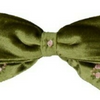 Bonnie Embroidered Hair Clip - Olive Velvet