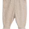 Newborn Rib Pants with Feet - Oat