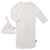 Baby Love Lines Gown + Hat Set - Tofu