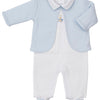 Baby Premier Noah's Ark Footie with Jacket Set - White/Light Blue