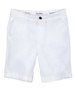 The DL1961 Jacob Chino Short features a knee-length slim design, a button and zipper front closure, front pockets, and belt loops. Made from breathable fabric for maximum comfort.