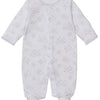 Baby Cheerful Good Night Printed Footie - Silver