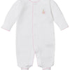 Baby Premier Noah's Ark Footie with Hand Emb. - White/Pink
