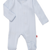 Baby Love Lines Pointelle Footie - Blue