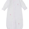 Baby Teddy Bear Time Conv Gown with Hand Emb. - Pink