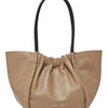 Large Ruched Tote - Light Taupe