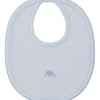 Premier Elephant Esprit Bib with Hand Emb. - Light Blue