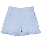 Kidiwi's Girls' Nolana Short features pockets and adorable ruffled hems, ideal for a playful day out.