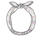 Angel Dear Knot Headband—an adorable floral-patterned accessory with a top-tied bow and elastic bottom, perfect for adding charm to your baby's fall and winter outfits.