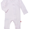 Baby Love Lines Pointelle Footie - Pink