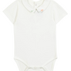 Baby Boys' Pointed Collar Onesie - Ecru Dinosaur