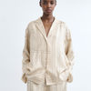 Monogram Silk PJ Top - Ivory