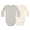 Baby Jersey Bodysuit 2-Pack - Pears/Laurel Stripe