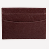 Capra Flat Credit Card Case - Bordeaux (Deep Reddish Brown)